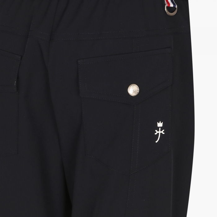 Double High-rise slim pants (Navy)