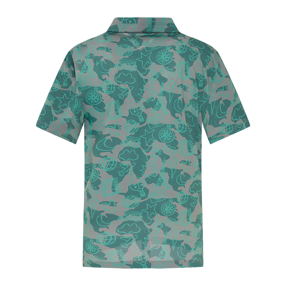 남성 전판 트레블 패턴 폴로 티셔츠_BGDMTS217GR